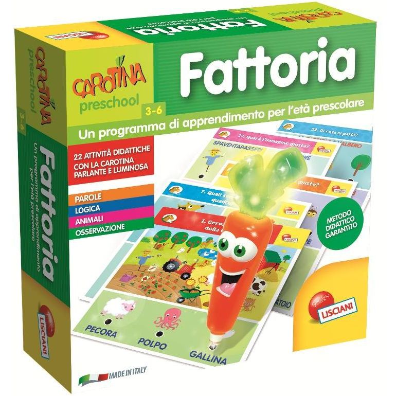lisciani carotina penna parlante fattoria 60979 8008324060979